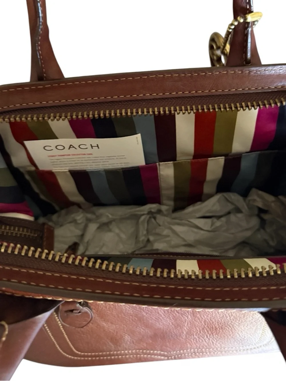 Rare Coach 65th Anniversary Legacy Thompson Satchel NWOT | Whiskey Leather 2007